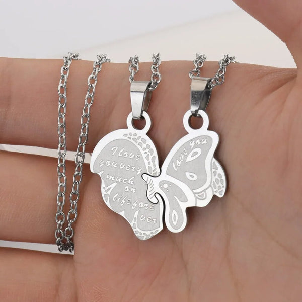 Collier Couple Papillon