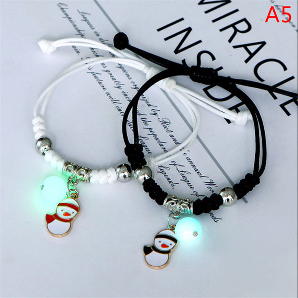 Bracelet Couple Fluo Bonhomme de Neige