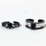 Bague Couple Pierre Noire