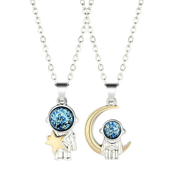 Collier Couple Cosmonautes 