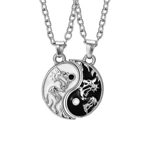 Collier Couple Yin Yang Dragon