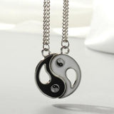 Collier Couple Yin Yang Décoré