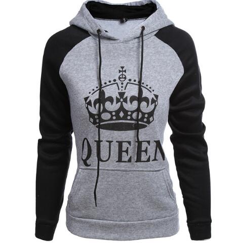 Sweat Couple King Queen Gris