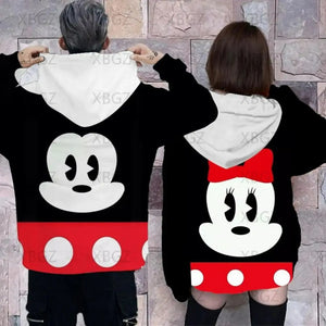 Sweat Couple Disney en Rouge et Noir