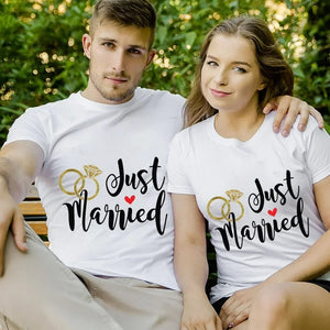 T Shirt Couple Les Jeunes Mariés