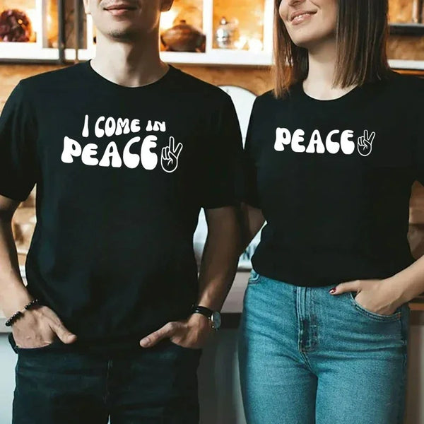 T Shirt Couple Paix