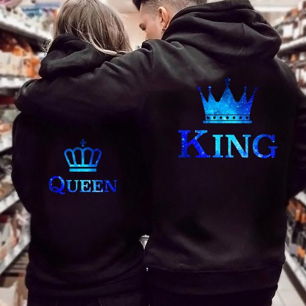 Sweat Couple King Queen Couronne Fluo