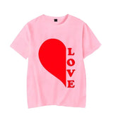 T Shirt Couple Coeur LOVE