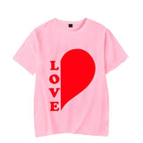 T Shirt Couple Coeur LOVE