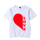 T Shirt Couple Coeur LOVE