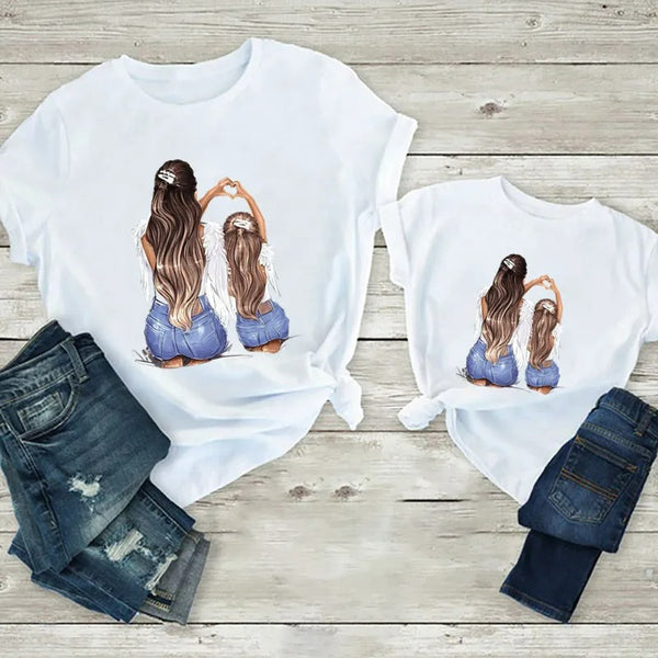 T Shirt Maman Fille Coeur