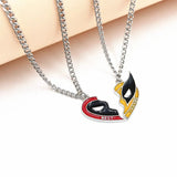 Collier Meilleures Amies Coeur Bicolore