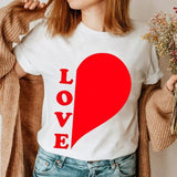 T Shirt Couple Coeur LOVE