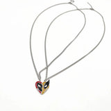 Collier Meilleures Amies Coeur Bicolore