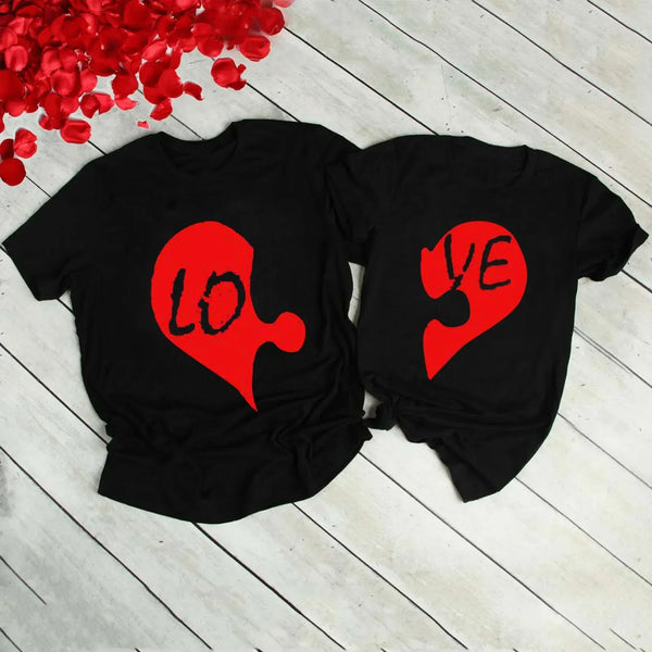 T Shirt pour Couple LO VE