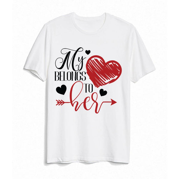 T Shirt Couple Grand Coeur