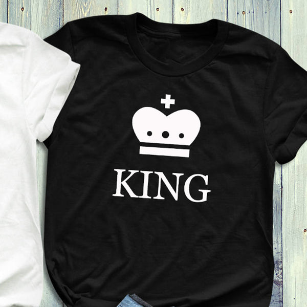 T Shirt Couple King Crown Noir - MatchingMood