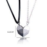 Collier Couple Coeur Aimanté Dimensions - MatchingMood