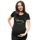 T Shirt Couple Maman Papa - Mommy 2021