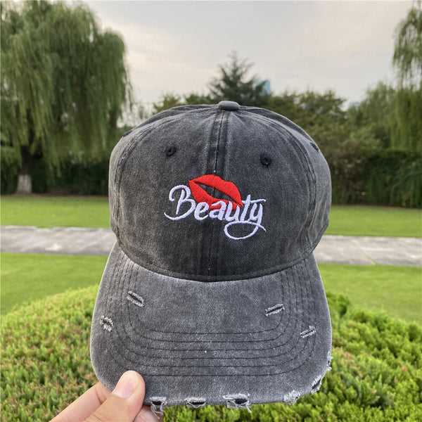 Casquette Couple Denim Beauty Beast