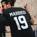 T-Shirt Couple Married Noir
