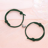 Bracelet Magnétique Coeur Vert