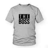 Tee Shirt c'est Moi le Boss pour Couple Gris