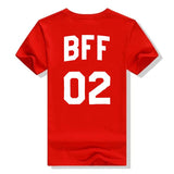 T Shirt Meilleure Amie BFF Rouge 02 - MatchingMood