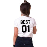 T-Shirt Best Friends - Best 01 Blanc