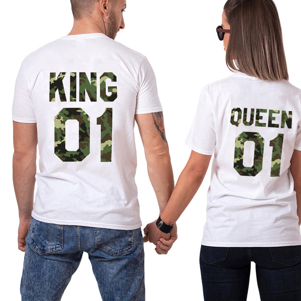 T-Shirt Queen King Camouflage - MatchingMood