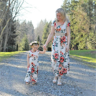 Robe Fleurie Petite Fille et Maman MatchingMood