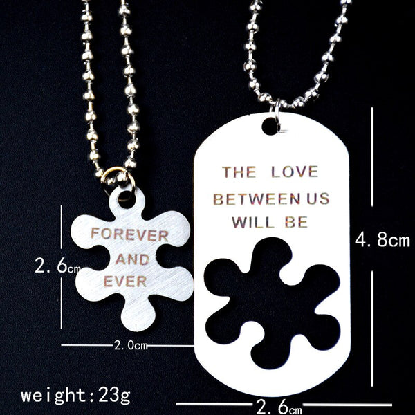 Collier Couple Puzzle Love