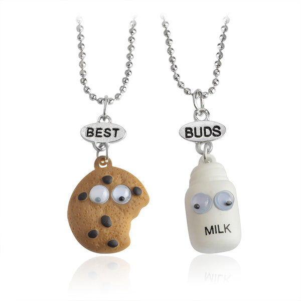 Collier d'Amitié Cookie et Lait - Best Buds