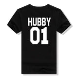 T Shirt Couple Number One Hubby Noir