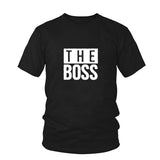 Tee Shirt Couple C'est Moi le Boss The Boss Noir