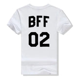 T Shirt Meilleure Amie BFF Blanc 02 - MatchingMood