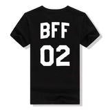 T Shirt Meilleure Amie BFF Noir 02 - MatchingMood