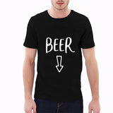 T-Shirt Couple Baby Beer Homme noir