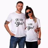 T-shirt couple I Said Yes