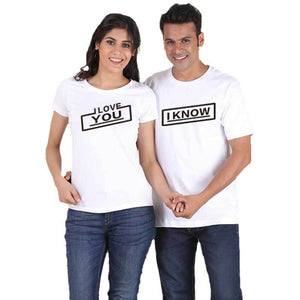 Tee Shirt Couple I Love You I Know - MatchingMood