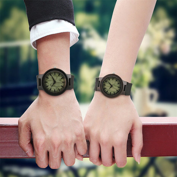 Montre en Bois d'Ebène pour Amoureux - MatchingMood