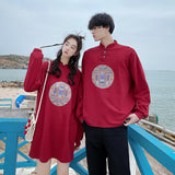 Pull Couple Coordonné Robe Pull Courte Col Mao