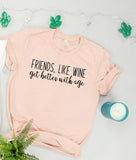 T Shirt Imprimé Meilleure Amie Rose - Matchingmood