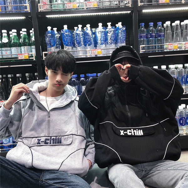 Sweat Couple Coréen Zip Up Oversize