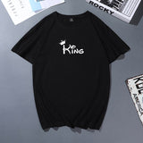 T Shirt Couple King Queen Disney - King Noir