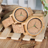 Montre Couple Bois et Liège duo - MatchingMood