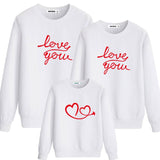 Pull Famille Love You Blanc - MatchingMood