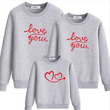 Pull Famille Love You Gris - MatchingMood