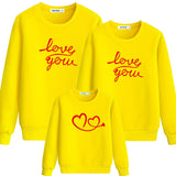 Pull Famille Love You Jaune - MatchingMood