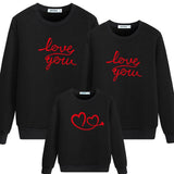 Pull Famille Love You Noir - MatchingMood